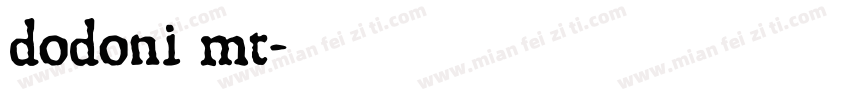 dodoni mt字体转换